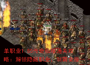 单职业1.85传奇私服通关攻略：解锁隐藏职业，制霸全服